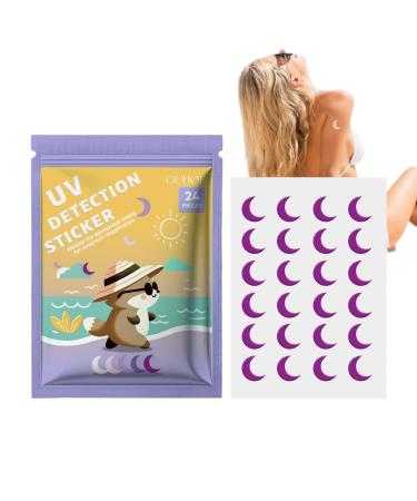 Autocollants de d tection UV - 24 Autocollants de rappel de cr me solaire | DOTS SCRIOR Stickers UV | Patches de d tection UV | Autocollants de d tection UV pour la cr me solaire les et les 1 unit (Lot de 1)