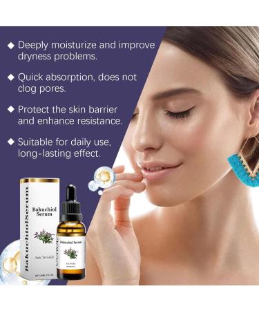 Bakuchiol Serum With Hyaluronic Acid And Peptide Retinol Alternative Face Serum For Face And Neck Korean Bakuchiol Concentrate Wrinkle Reduction Skin Firming (3) - Buy Online on GoSupps.com