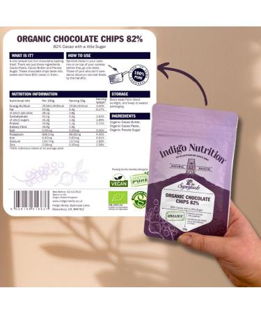 Indigo Herbs Organic Chocolate Chips 1kg | 82% Cacao | Vegan | Dairy Free - Buy Online on GoSupps.com