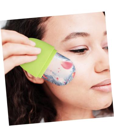 Silicone Face Ice Roller | Skin Massage Tool in Green | 11.5x7cm | Perfect for Face & Eye Care | Shop Internationally - Buy Online on GoSupps.com