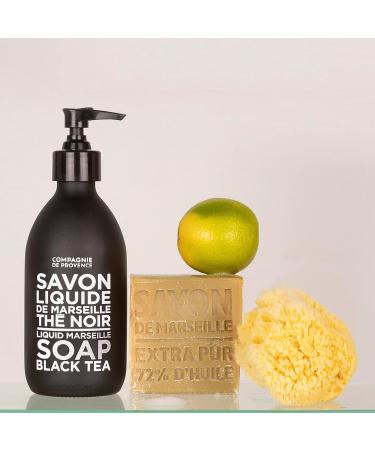 Compagnie de Provence Black Tea Liquid Soap - 16.9 Fl Oz Glass Pump Bottle - Buy Online on GoSupps.com
