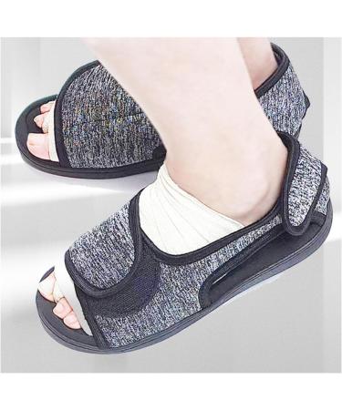 Open Toe Diabetic Shoes for Swollen Feet | Adjustable Extra Wide Walking Sandals Soft & Comfortable for Indoor/Outdoor Use - Buy Online on GoSupps.com