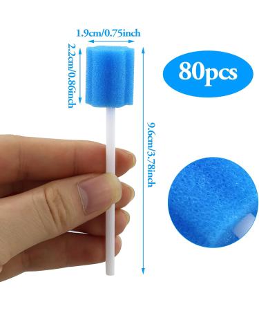 80 Disposable Mouthpieces - Tasteless Mouth Sponges for Teeth Cleaning | Single Pack - Buy Online on GoSupps.com