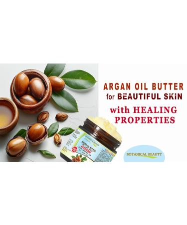 Buy Botanical Beauty Argan Oil Butter - 100% Pure Virgin Unrefined Cold-Pressed - 8 Fl oz for Face Skin Body Hair & Nails - Rich in Vitamin E - International Shipping Available - Buy Online on GoSupps.com