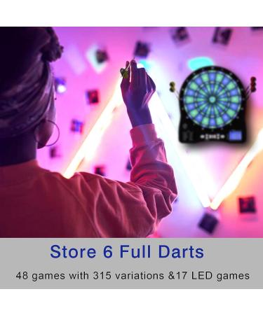 Turnart 13-Inch Electronic Dart Board with Illuminated Segments | Electric Dartboard for Adults | Professional Grade with Scoring | BLUE - Buy Online on GoSupps.com