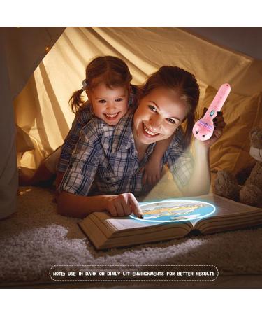Buy 2-Piece Flashlight Projector for Kids - Lamp & Slide Projector with 96 Animal Patterns (Blue & Pink) - Buy Online on GoSupps.com