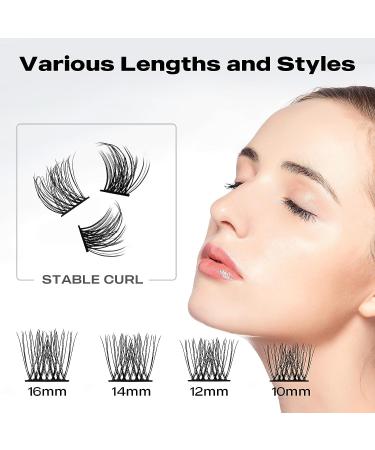 DIY Lash Extension Kit - 12 Mixed Length C Curl Lash Clusters for Natural and Fluffy Look - Lightweight and Reusable False Eyelashes - 12mm Dandelion Individual Lashes - Buy Online on GoSupps.com