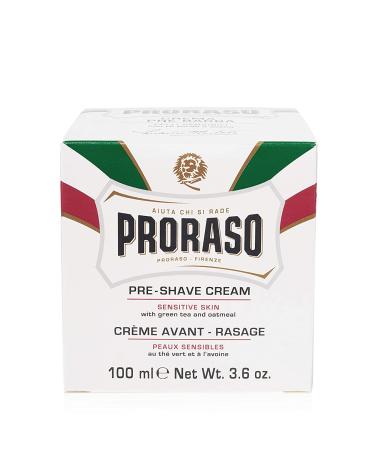 Proraso Pre-Shave Conditioning Cream for Men - Sensitive Skin with Oatmeal & Green Tea - 3.6 oz - Buy Online on GoSupps.com