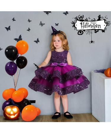 Miipat Baby Girl Sequin Princess Dress | Formal Flower Girl Birthday Wedding Pageant Dress - Purple (3-4 Years) - Buy Online on GoSupps.com