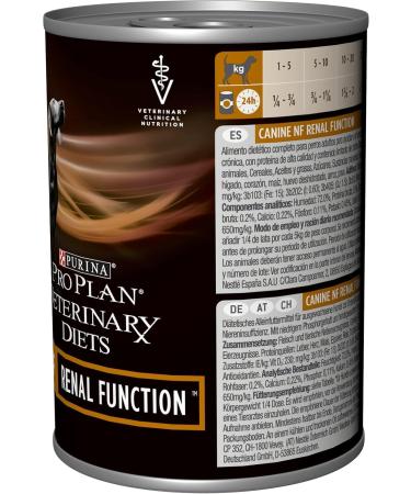 Purina Pro Plan VETERINARY DIETS NF Renal Function Mousse | Pack of 12 | 12 x 400 g | Dietetic food for Dogs suffering from Chronic Renal Failure | Low Phosphorus - Buy Online on GoSupps.com