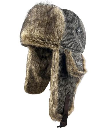 Winter Trapper Hat - Russian Faux Fur Ushanka Aviator Bomber for Men Women - Brown-3 Large-X-Large - Buy Online on GoSupps.com