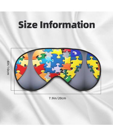 Buy Autism Awareness Puzzle Pieces Heart Print Soft Eye Mask | Sleep Mask for Women & Men | Comfortable Travel Sleep Eye Mask - Buy Online on GoSupps.com
