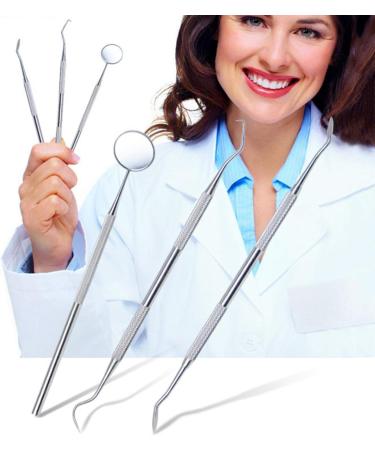 Tanbea-DE Tartar Removal Dental Care Set - 3pcs Stainless Steel Dentist Instruments for Effective Tooth Cleaning - Buy Online on GoSupps.com