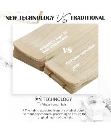 Moresoo Virgin Tape-In Extensions | Real Remy Hair Invisible Adhesive Tapes | 60cm #1000 5 Pieces - Buy Online on GoSupps.com
