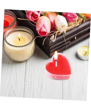 Valentine's Candles - 27 Pcs Heart Shaped Scented Tea Lights | Perfect for Weddings & Holidays | Romantic Candle Decor Boxed in Red - Buy Online on GoSupps.com