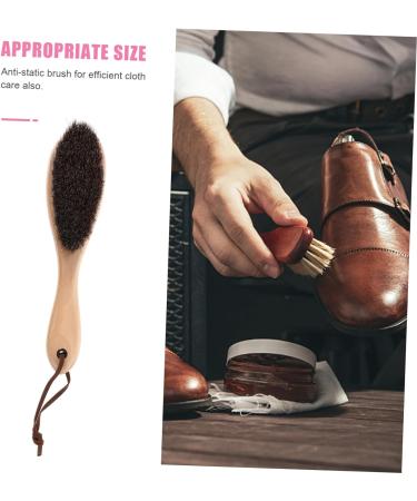 HOMSFOU Scrubbing Brush Clothes Brush Shoes Brush Clothing Brush Lint Removers Stuff Horse Hair Garment Brush Bristle Polishing Brush Cloth Anti-static Brush Shoes Shine Brush Supplies Picture 1 23*5.5*2.3cm - Buy Online on GoSupps.com