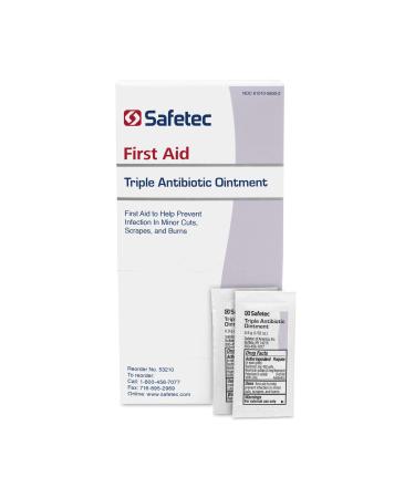 Safetec Triple Antibiotic Ointment.9 g. Pouch 144 ct. Box (12 Boxes/case)