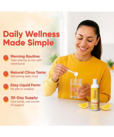 Ramp Nutrition Liposomal Vitamin C High Absorption Liquid Vitamin C 1000mg per Serving Non-GMO Vegan 30 Servings Immune & Skin Support - Buy Online on GoSupps.com