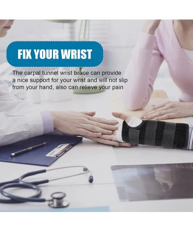 SATINIOR Carpal Tunnel Wrist Brace Support with Metal Splint - Adjustable Compression Straps for Tendinitis, Sports Injuries, Pain Relief - Left and Right Hand - Black - Buy Online on GoSupps.com
