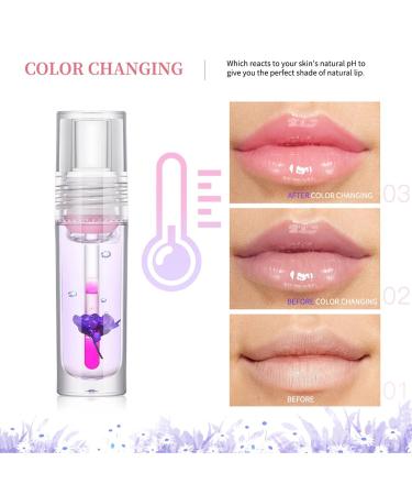 Color Changing Lip Gloss - 5 Color Flower Lip Oil for Hydration & Plumpness | Long Lasting Gloss for Women & Girls - Buy Online on GoSupps.com