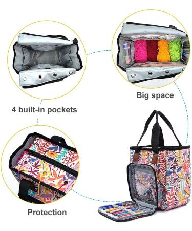 SumDirect Yarn Bag - Knitting Organizer Tote for Yarn, Needles, Hooks & Accessories (Forest) - Buy Online on GoSupps.com