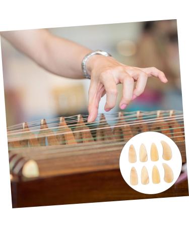 POPETPOP 8 Pcs Guzheng nail pieces Finger Picks music Finger Nail Protectors lute instrument thumb picks fake nails for kids Protective Guzheng Fake Nails child horns guqin 2.5X1.2X0.1CM Light Yellow 02 - Buy Online on GoSupps.com