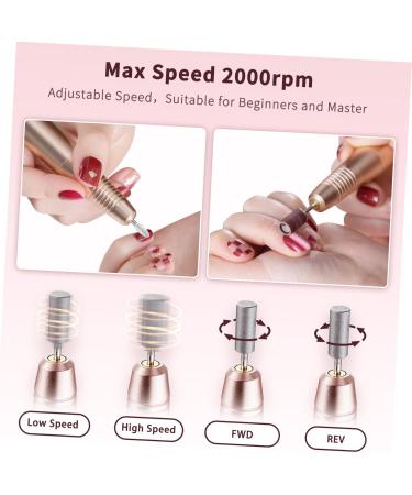 Beaupretty Golden Nail Polisher Nail File Nail Kits Nail Art Kit Nail Drill Manicure Kit for Women Nail Tools for Manicure Nail Shaper Aluminum Alloy Electric Miss Plastic - Buy Online on GoSupps.com