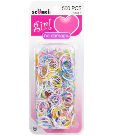 Scunci Girl No Damage Polyband Elastics 500 ea Assorted