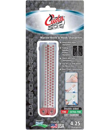 Buy Cuda Combined Diamond Knife Sharpener - Hook Sharpener for On-Board Use | Stainless Steel Fine/Extra Fine - Ideal for Yachts Sailing and High-Sea Fishing - Buy Online on GoSupps.com