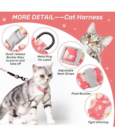 Petom Flower Pattern Cat Dishes & Leash Set | Round Lanyard for Cats - Shop Internationally! - Buy Online on GoSupps.com