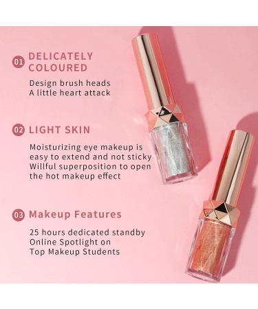 Liquid Shadows for Eyes - High-pigmented Eyeshadow Set | 6 Colors Waterproof Eyeliner Eyebrow Make-up Multi-Dimensional Eye 04 - Buy Online on GoSupps.com