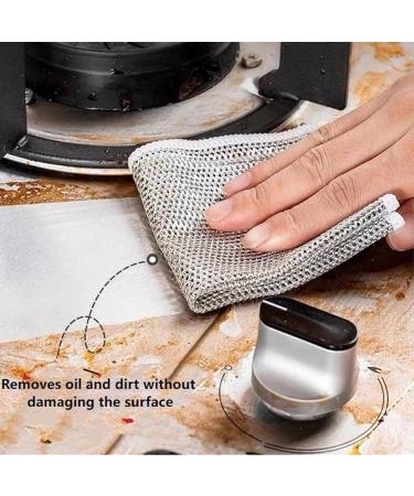 Dishwashing Rags Non Scratch Wire Dishcloth Wire Mesh Dishcloth Versatile Dishwashing Reusable Kitchen Accessories Wet & Dry Dish Cloth for Dish Kitchen Home - Buy Online on GoSupps.com