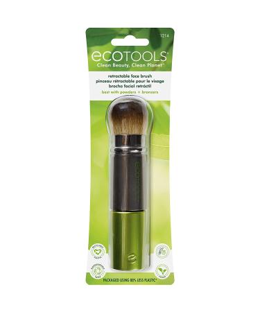EcoTools Travel Kabuki Makeup Brush - Retractable Green Brush for Foundation, Blush, Bronzer & Powder - Travel Friendly & On The Go - 1 Count - Buy Online on GoSupps.com