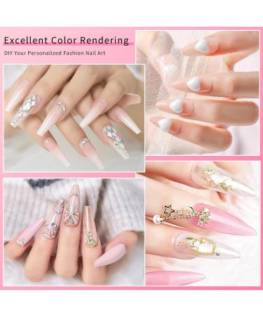 Poly Nail Gel Set - 8 Fall Colors for Beginners & Professionals | White Pink Nail Extension Gel for DIY Nail Art | Perfect for Thanksgiving & Halloween - Buy Online on GoSupps.com