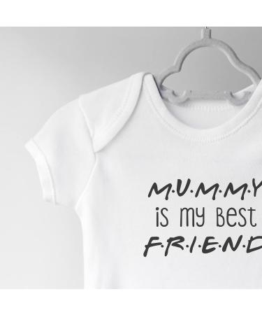 Hippowarehouse Mummy Is My Best Friend Baby Vest Bodysuit (Short Sleeve) - Unisex - Buy Online on GoSupps.com