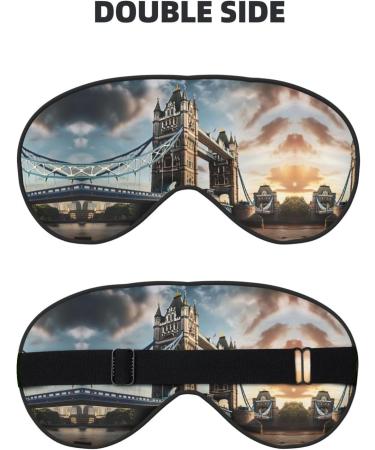 SSIMOO London Tower Bridge Print Eye Mask - Ultra-Soft Light-Blocking for Comfort & Restful Sleep - Buy Online on GoSupps.com