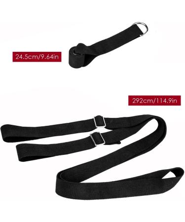 OFKPO Adjustable Yoga Straps for Stretching Leg Stretcher for Ballet Dance Gymnastics Exercise (Black) - Buy Online on GoSupps.com