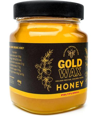 454g Organic Raw Polyfloral Bee Honey - GOLDWAX - Buy Online on GoSupps.com