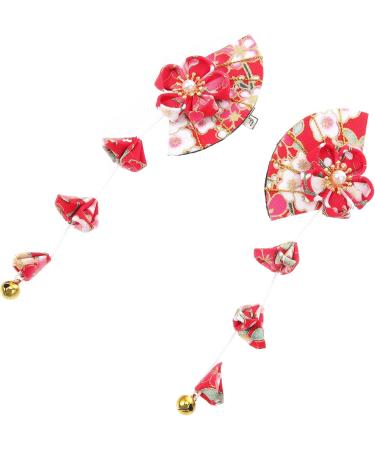 2 Pairs Flower Hair Accessories Cherry Blossom Hair Accessories Decor Hair Ornament Kimono Flower Hair Flower Barrettes Bride Hair Clips Kimono Hair Clip Women Hair Clipsp5 - Buy Online on GoSupps.com