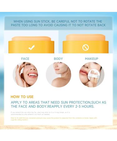 Sunscreen Stick SPF 50+ | Water-Resistant Sunblock for Face & Body | Travel Size 0.56 Oz | No Eye Irritation | 50 Uses - Shop Now - Buy Online on GoSupps.com