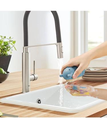 Nail Cleaning Nail Brush Nail Cleaning Brush Adorable Bear Soft Stiff Bristle Scrubber - Creative and Easy Grip Soft Bristle Nail Cleaning Brush for Kids Women Blue - Buy Online on GoSupps.com