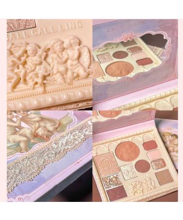 Embossed 10-Color Eyeshadow Palette: Matte & Glitter Shades, Blush & Highlighter - High Pigmented, Natural-Looking Makeup - Buy Online on GoSupps.com