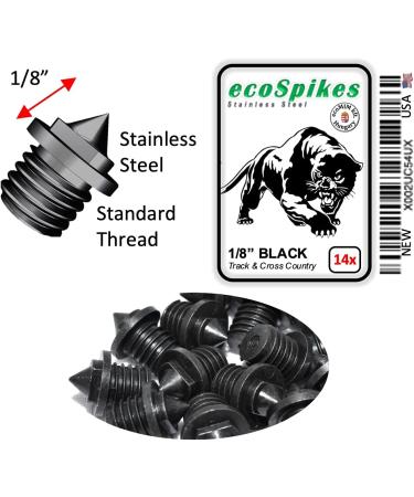 Black Stainless Steel 1/8 ecoSpikes for Track and Cross Country - Buy Online on GoSupps.com