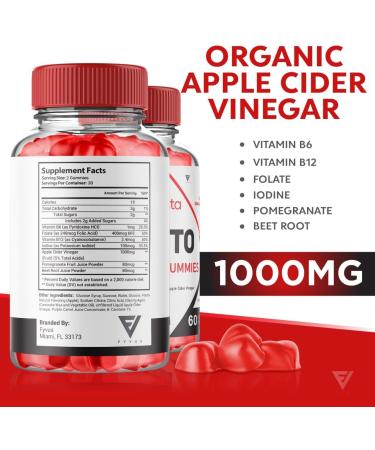 Fyvus Vista Keto ACV Gummies 2 Pack | Advanced Weight Loss Supplement with Apple Cider Vinegar | Keto-Friendly (120 Gummies - Buy Online on GoSupps.com