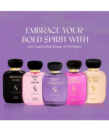Nisara Miss Gorgeous Eau De Parfum for Women 100ml | Long-Lasting Floral-Fruity Fragrance with Rose Pear Musk & Amber Premium Perfume - Buy Online on GoSupps.com