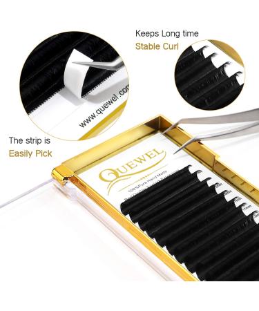 QUEWEL Easy Fan 2D-20D Volume Lashes 0.12D Curl Mix 8-15mm - Self Fanning Russian Lash Extensions | Easy Fan Volume Lashes for Automatic Blooming - Buy Online on GoSupps.com