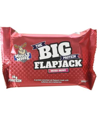The BIG Protein Flapjack 100g // 15g Protein // Mixed Berry Flavour // 12 x 100g Flapjack MM-12 - Buy Online on GoSupps.com