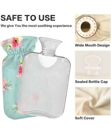 Naanle 2L Hot Water Bottle with Lid - Strawberry Flowers | Heat & Cold Therapy for Back Pain Relief & Warm Hands/Feet - Buy Online on GoSupps.com