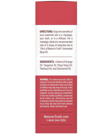 Nature's Truth Calming Pure Essential Oil | 15 mL | for Diffusers and Aromatherapy | Plant Based Non-GMO & Gluten Free 0.51 Fl Oz (Pack of 1) - Buy Online on GoSupps.com