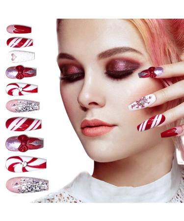 Long Ballerina Acrylic Nail Tips - 500 Transparent False Nails 10 Sizes DIY Nail Art for Women & Girls - Buy Online on GoSupps.com